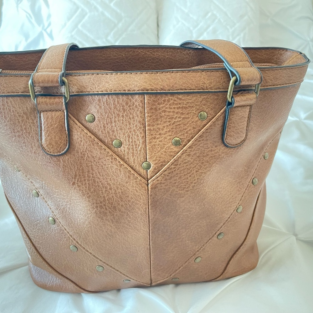Bueno Tan Studded Tote Bag